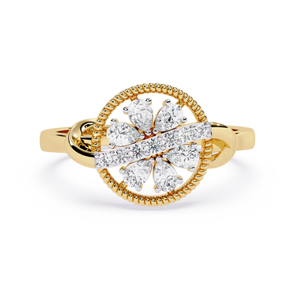 Roped Halo Blossom Ring - Origine Diamonds lab-grown diamond jewellery