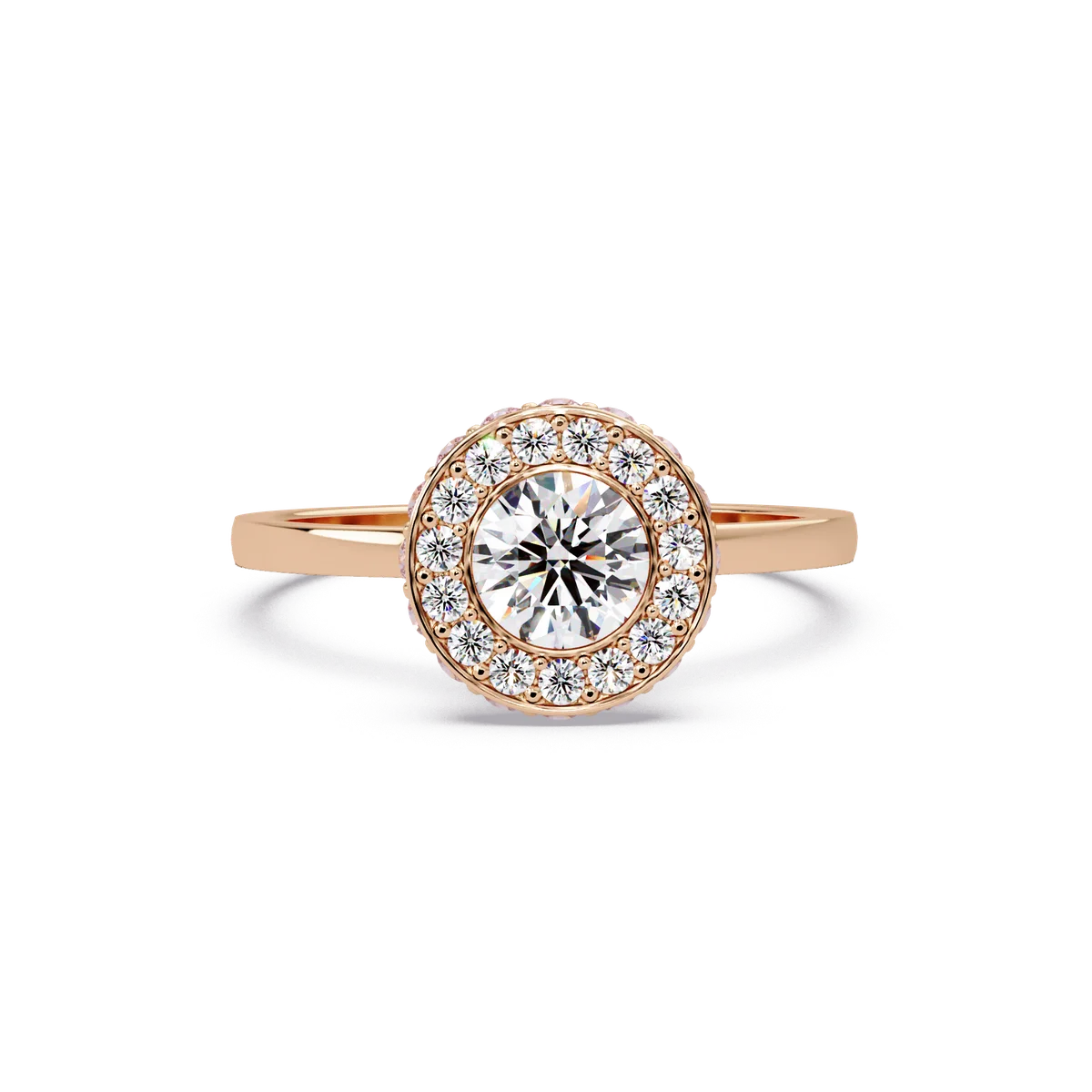 Encircled Round Halo Ring - Origine Diamonds lab-grown diamond jewellery