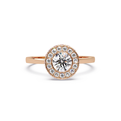 Encircled Round Halo Ring - Origine Diamonds lab-grown diamond jewellery