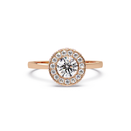 Encircled Round Halo Ring - Origine Diamonds lab-grown diamond jewellery