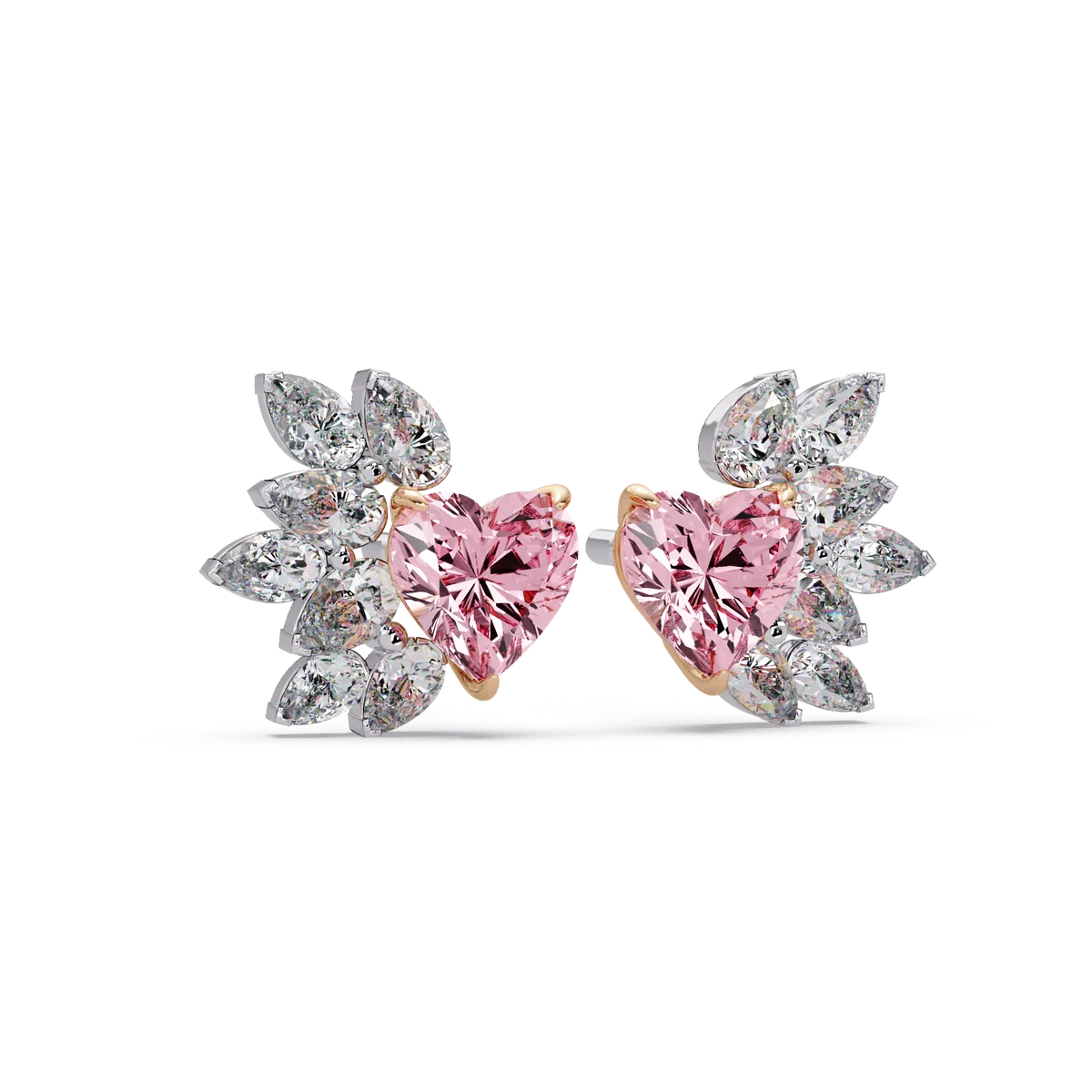 Blossoming Heart Diamond Earrings - Origine Diamonds lab-grown diamond jewellery