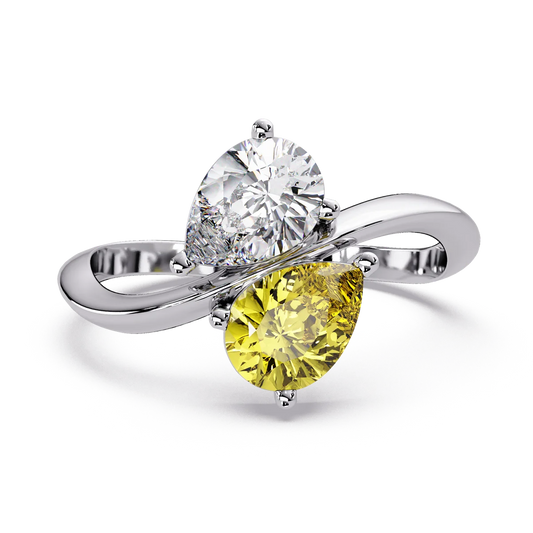 Yellow Diamond Duet Ring - Origine Diamonds lab-grown diamond jewellery