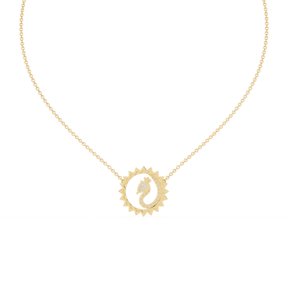 Sunburst Peacock Necklace