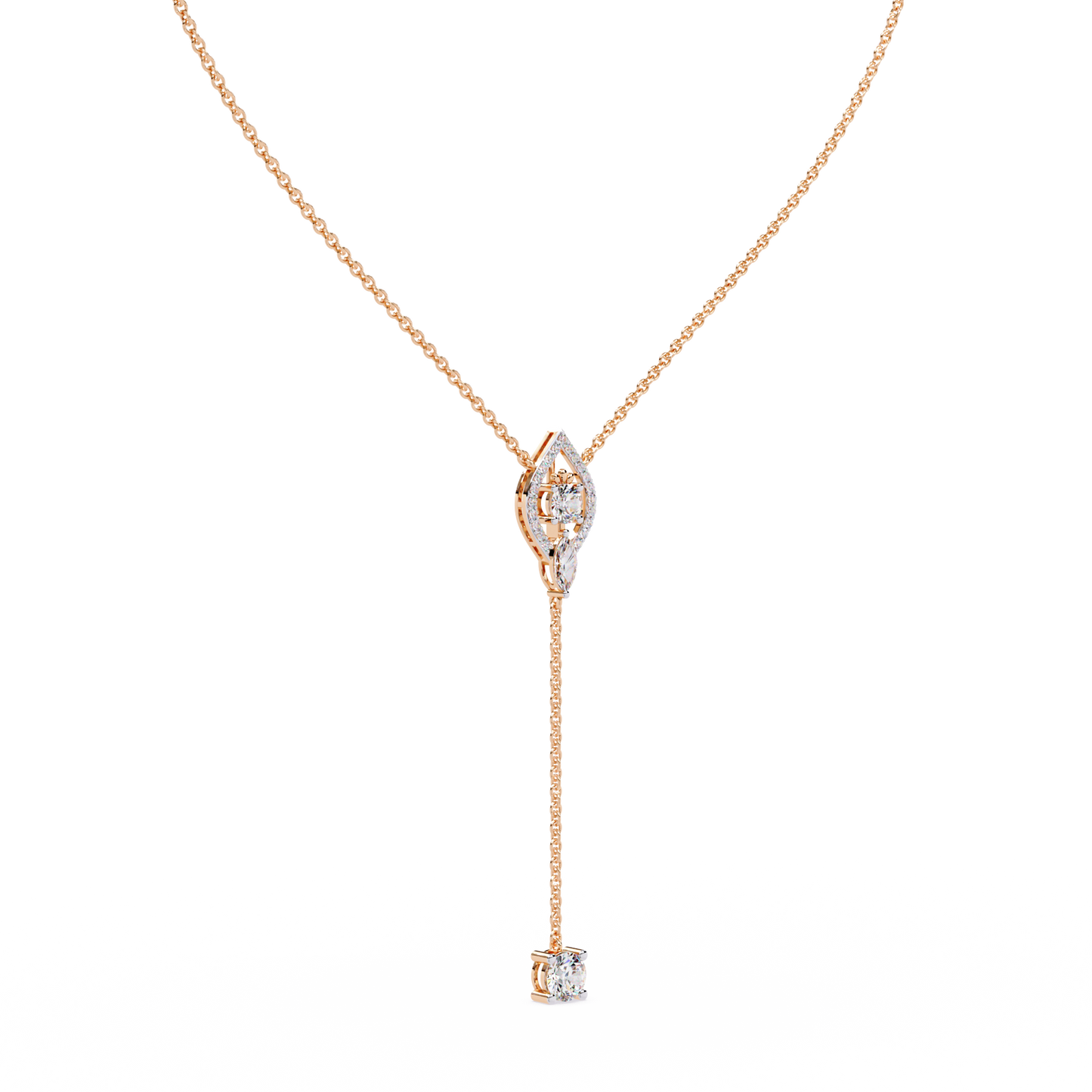 Marquise Lariat Drop Necklace