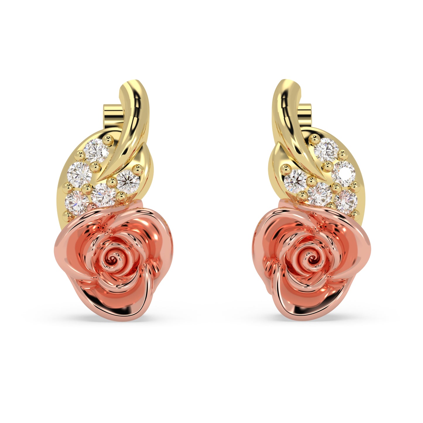 Rose Bloom Diamond Earrings - Origine Diamonds lab-grown diamond jewellery
