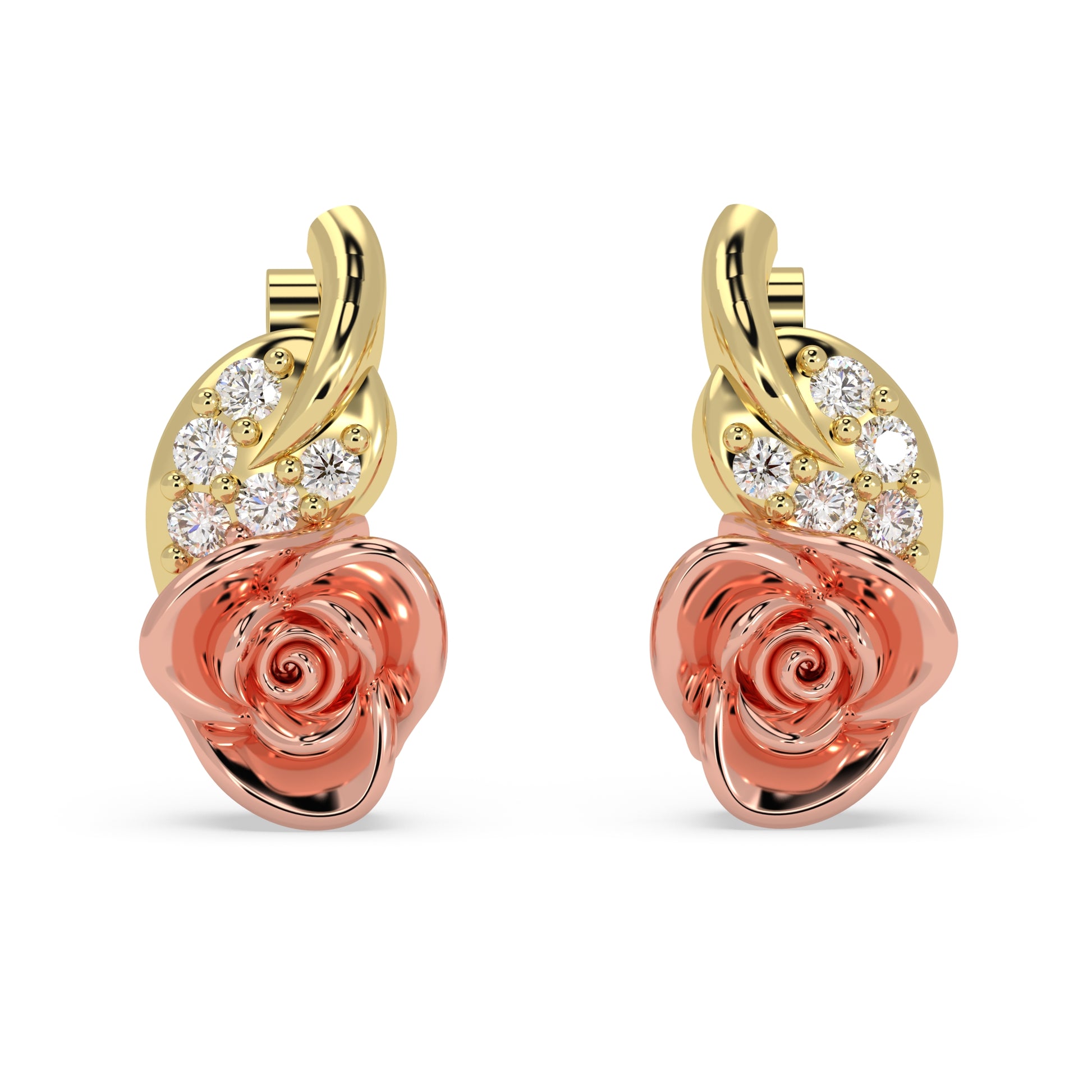 Rose Bloom Diamond Earrings - Origine Diamonds lab-grown diamond jewellery