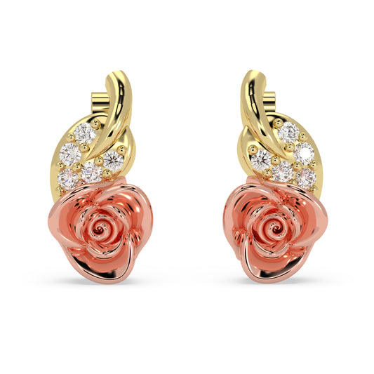 Rose Bloom Diamond Earrings - Origine Diamonds lab-grown diamond jewellery
