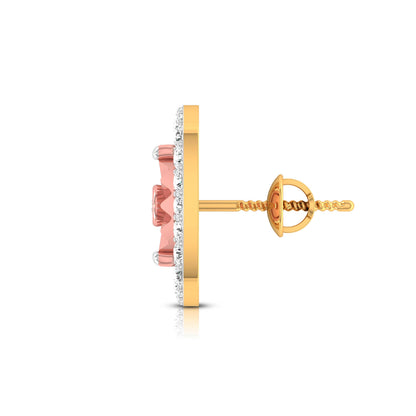 Fluted Cushion Halo Studs