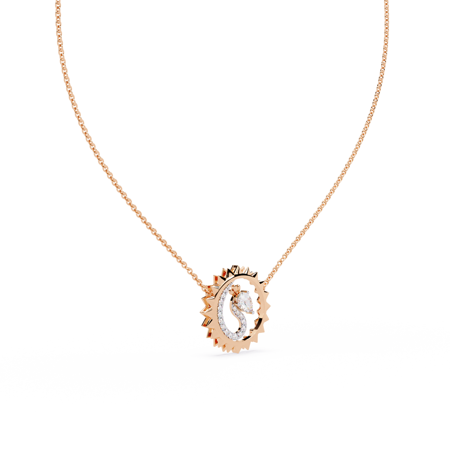 Sunburst Peacock Necklace