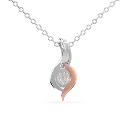 Twist Ribbon Solitaire Pendant