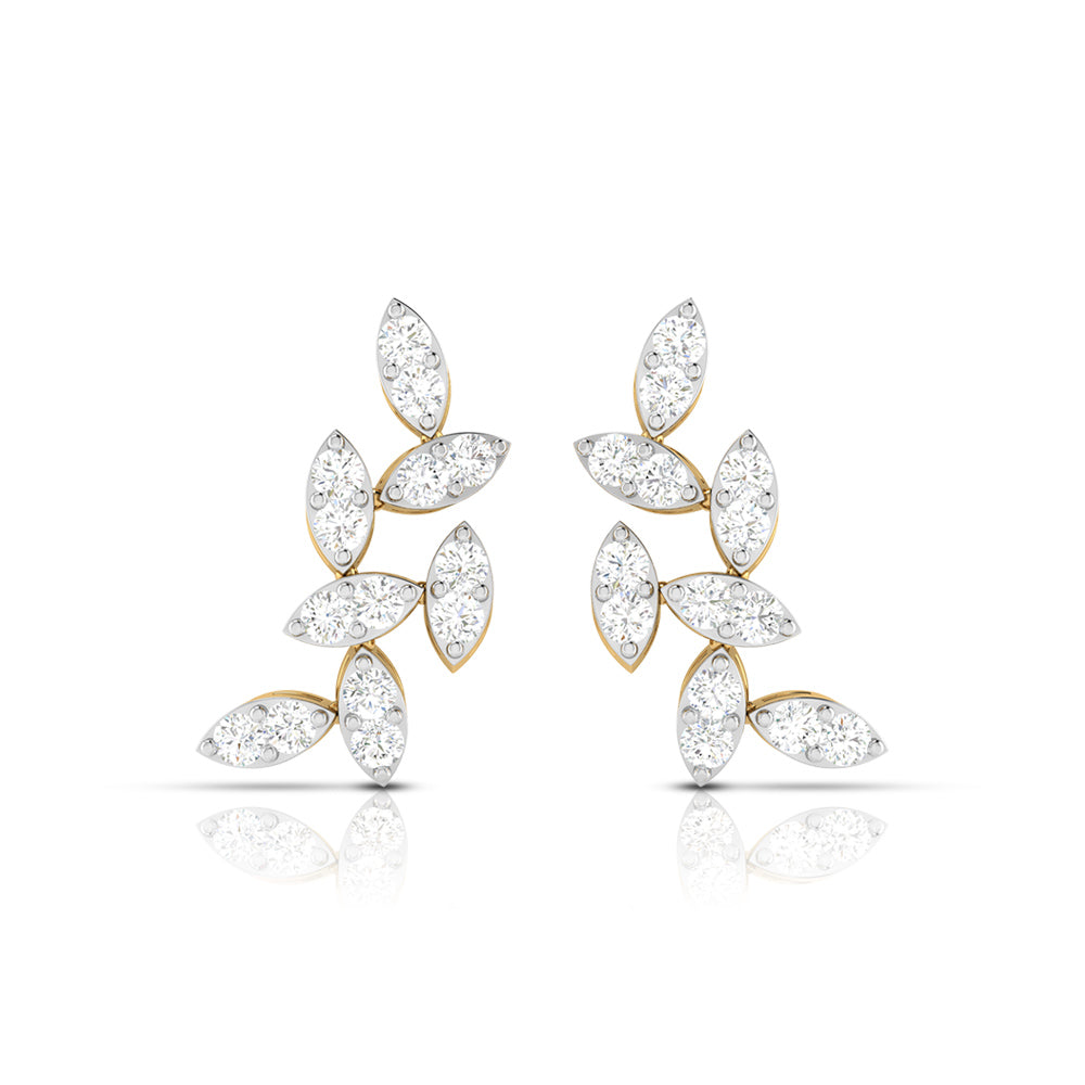 Leaf Vine Climber Earrings