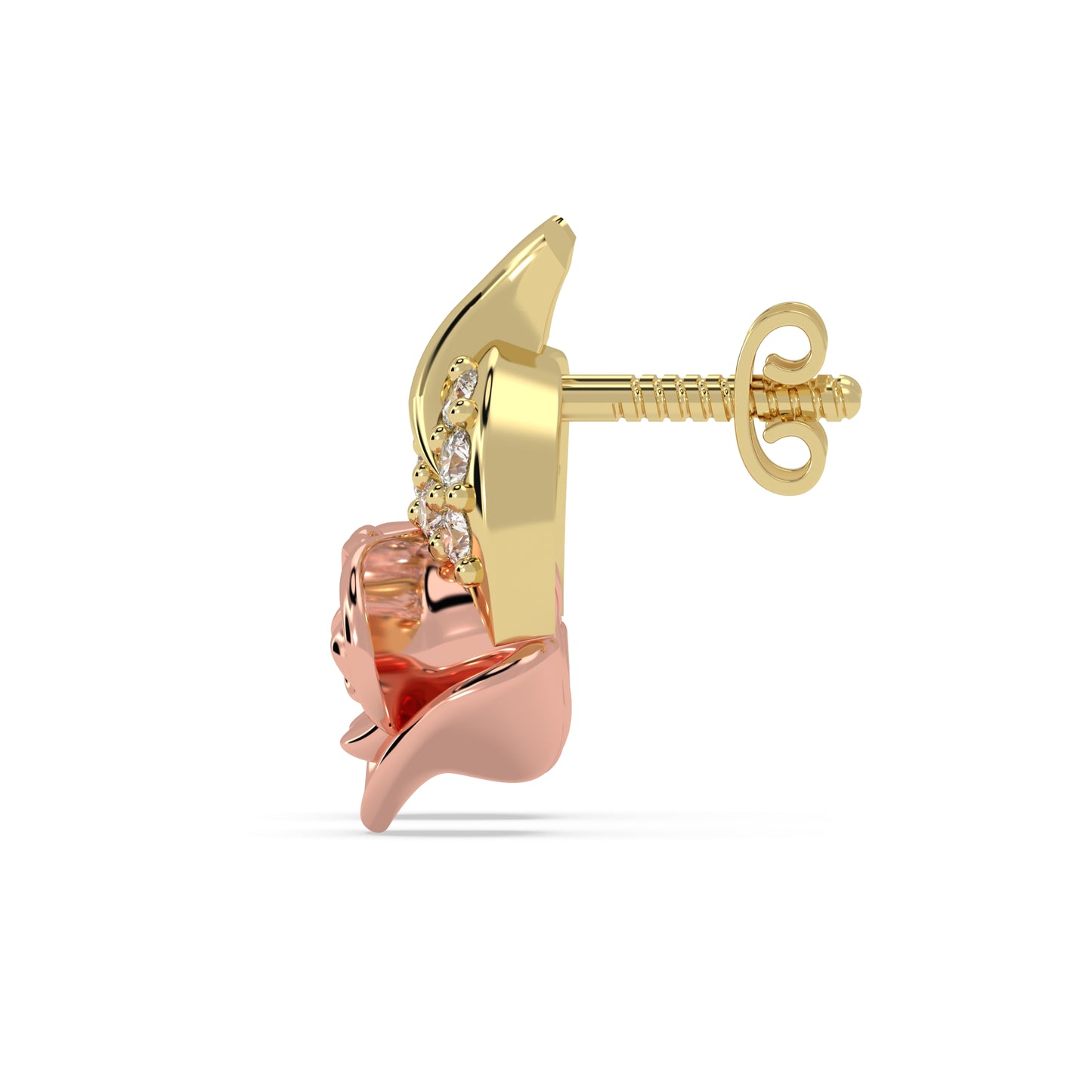 Rose Bloom Diamond Earrings