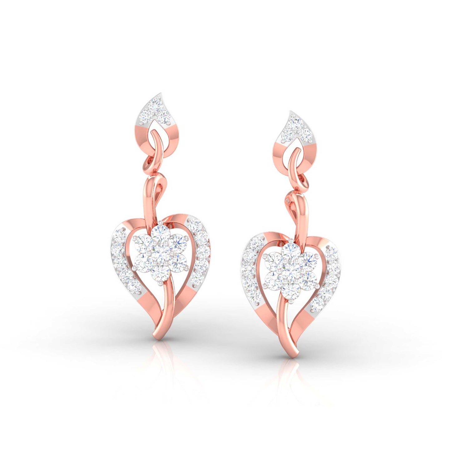 Heart Swirl Blossom Earrings