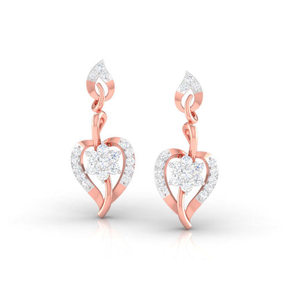 Heart Swirl Blossom Earrings