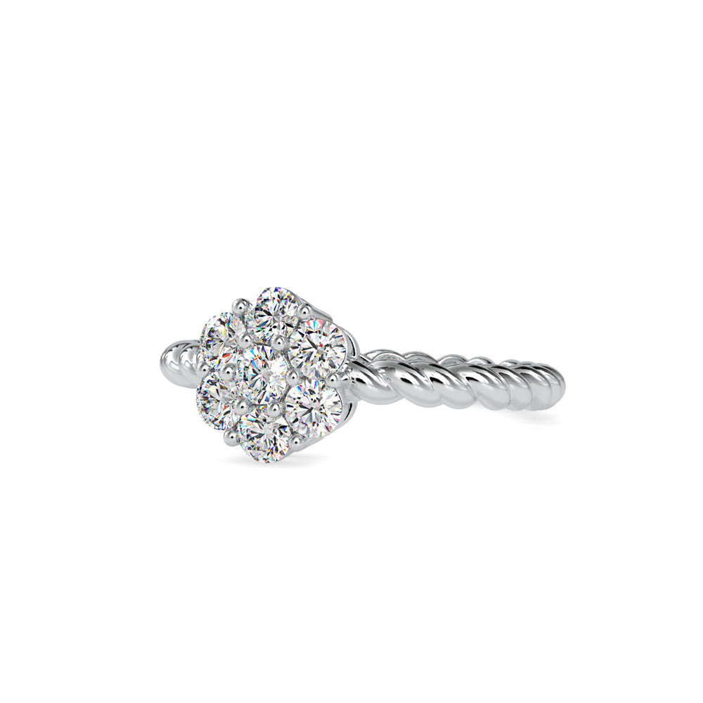 Rope Blossom Cluster Ring