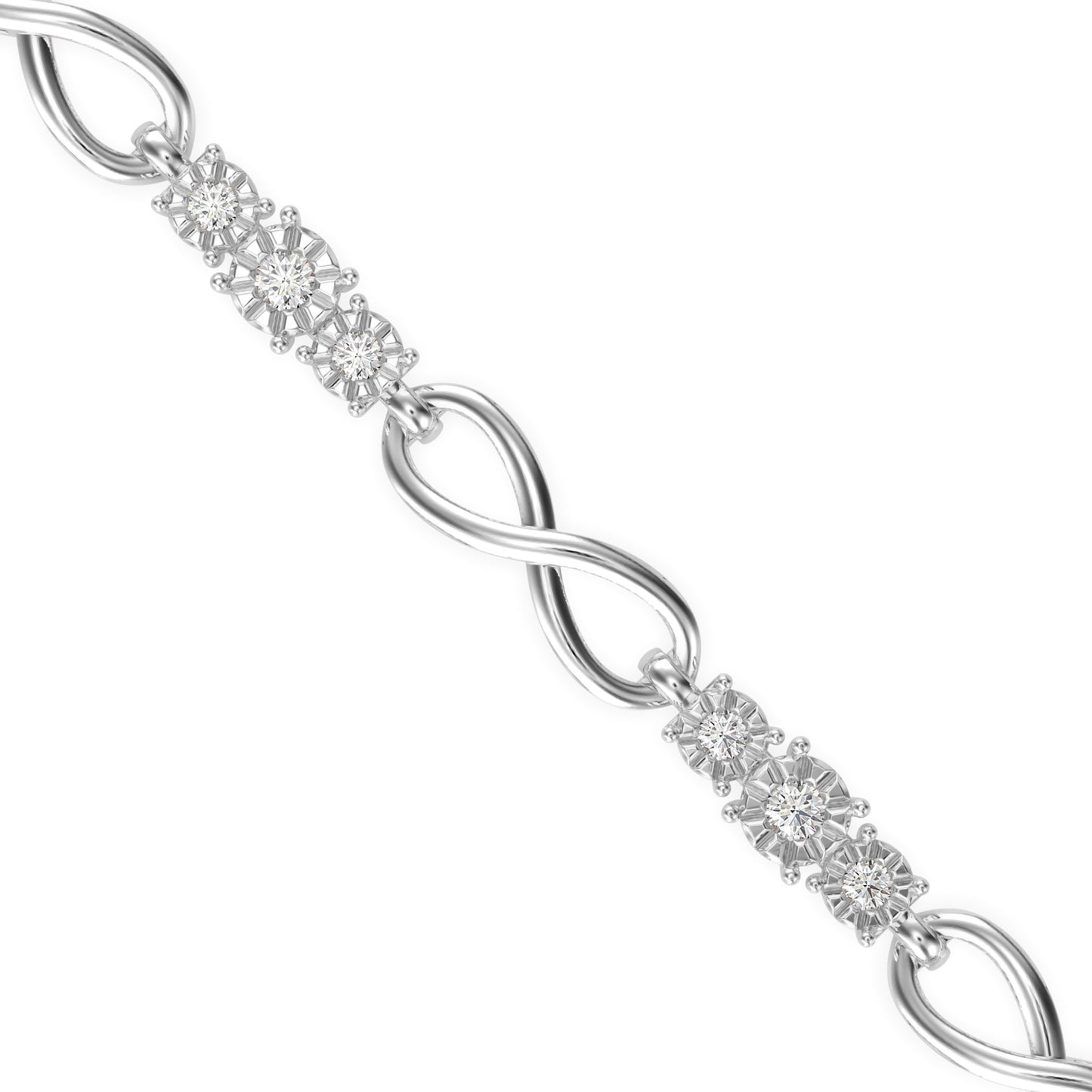 Infinity Link Diamond Bracelet
