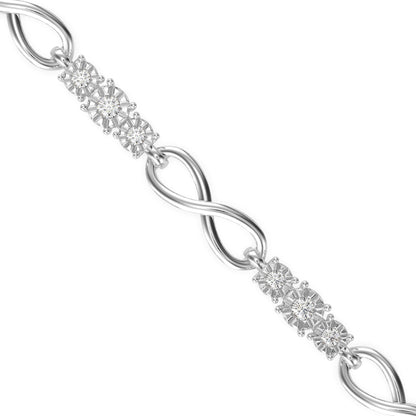 Infinity Link Diamond Bracelet