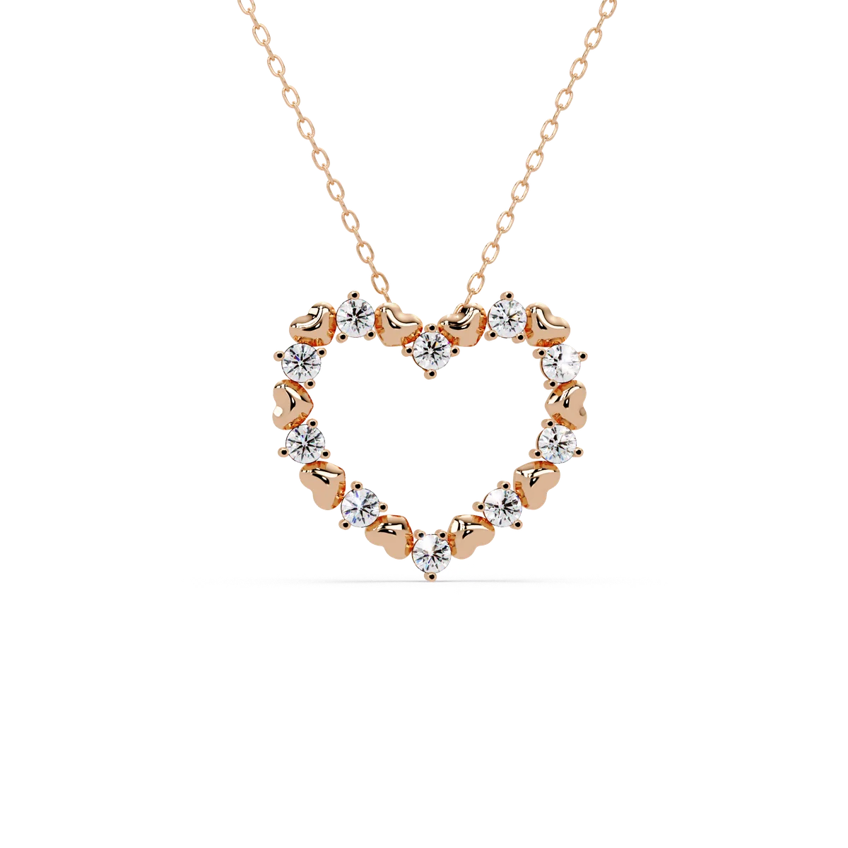 Heartbeat Diamond Outline Chain Pendant - Origine Diamonds lab-grown diamond jewellery