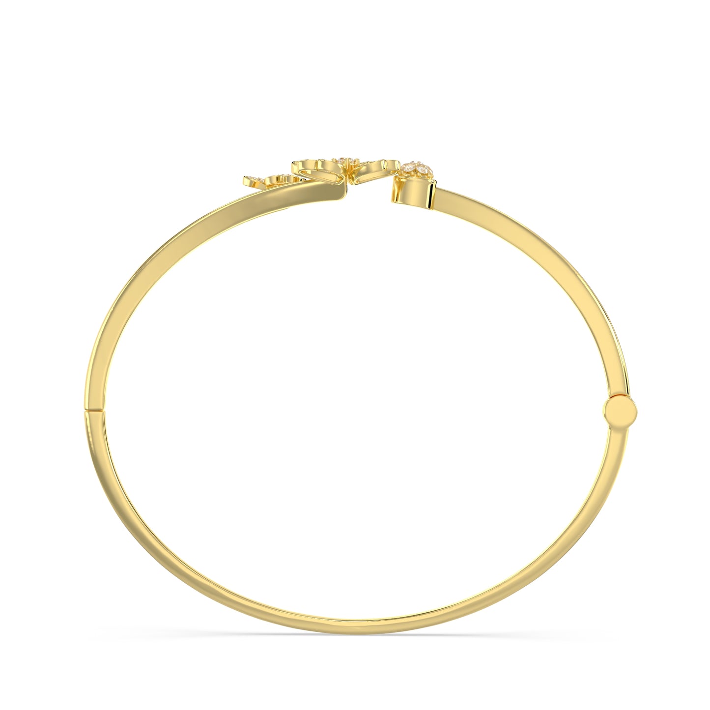 Petal Cluster Diamond Bangle