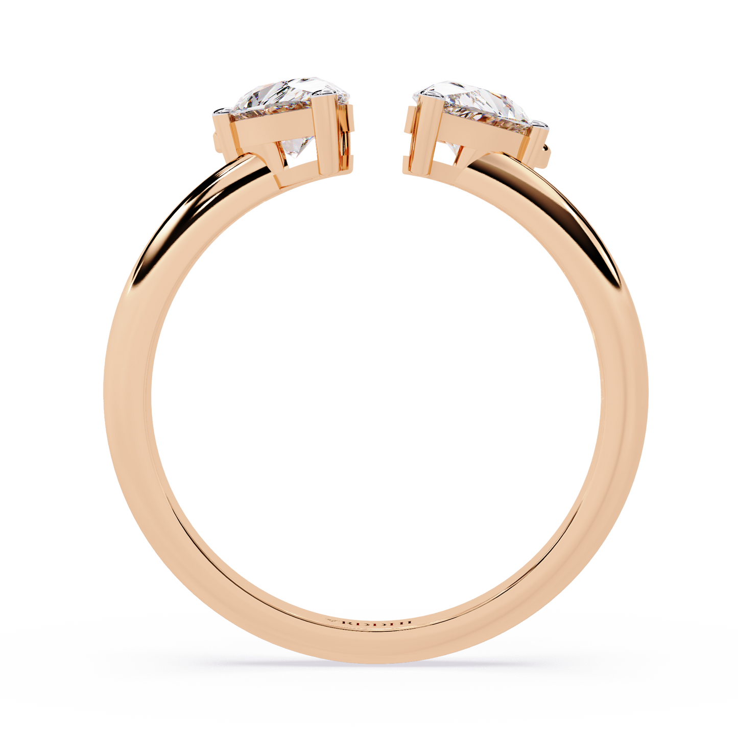 Twin Pear Open Ring