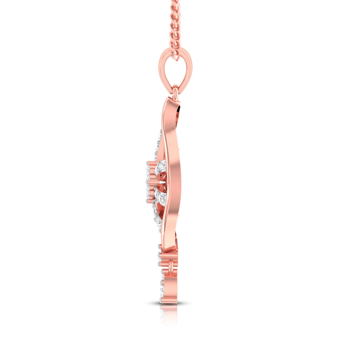 Floral Swirl Drop Pendant