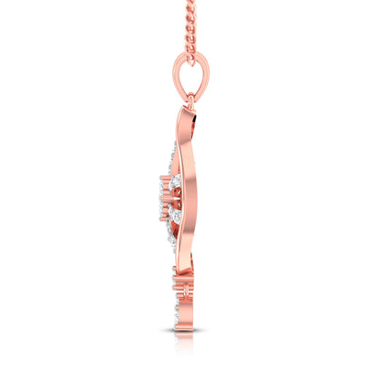 Floral Swirl Drop Pendant
