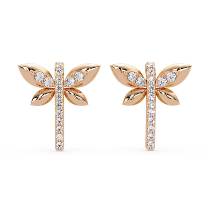 Pave Dragonfly Wing Earrings - Origine Diamonds lab-grown diamond jewellery