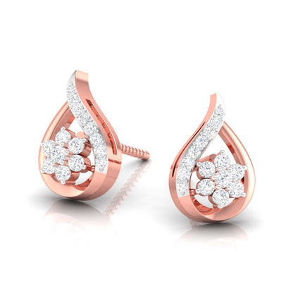 Teardrop Floral Swirl Earrings