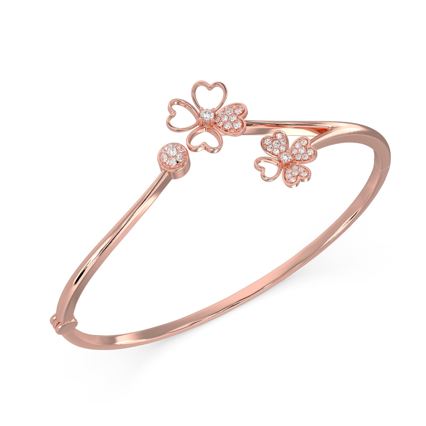 Petal Cluster Diamond Bangle