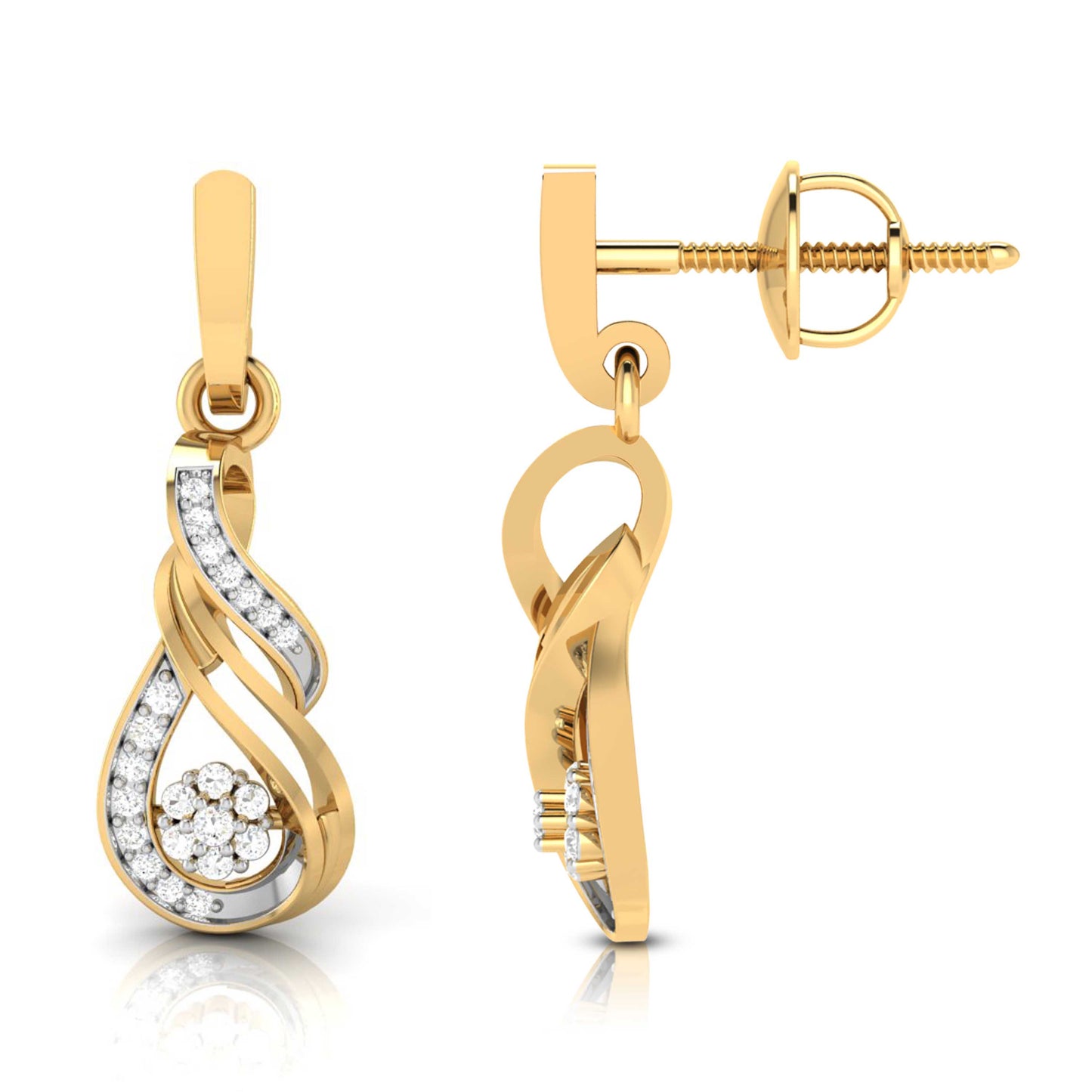 Infinity Swirl Blossom Earrings