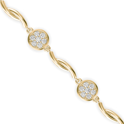 Swirl Station Diamond Bracelet