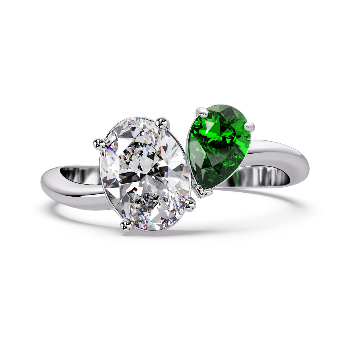 Verdant Oval Bypass Ring - Origine Diamonds lab-grown diamond jewellery