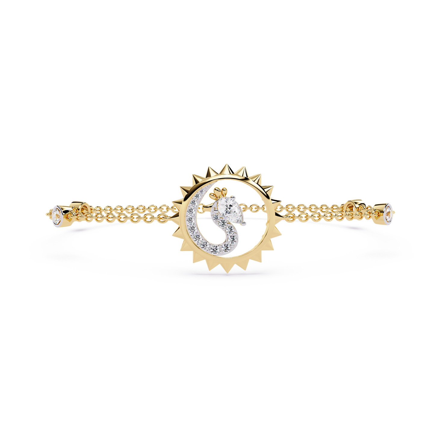 Sunburst Station Chain Bracelet - Origine Diamonds lab-grown diamond jewellery