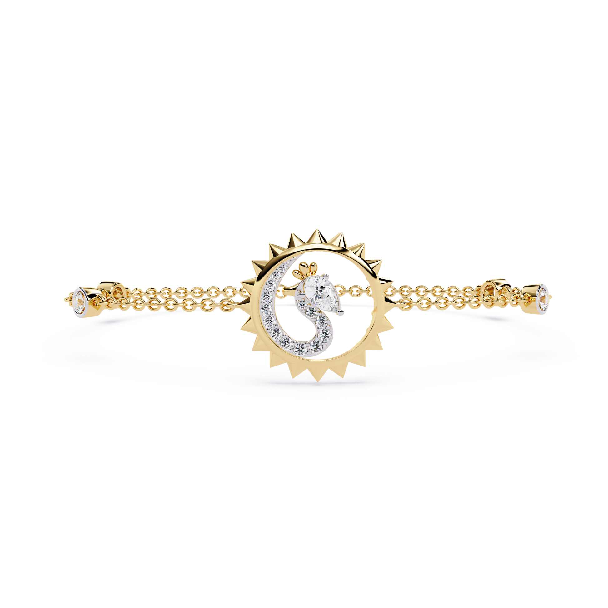 Sunburst Station Chain Bracelet - Origine Diamonds lab-grown diamond jewellery