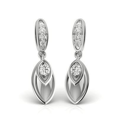 Marquise Fluted Drop Earrings