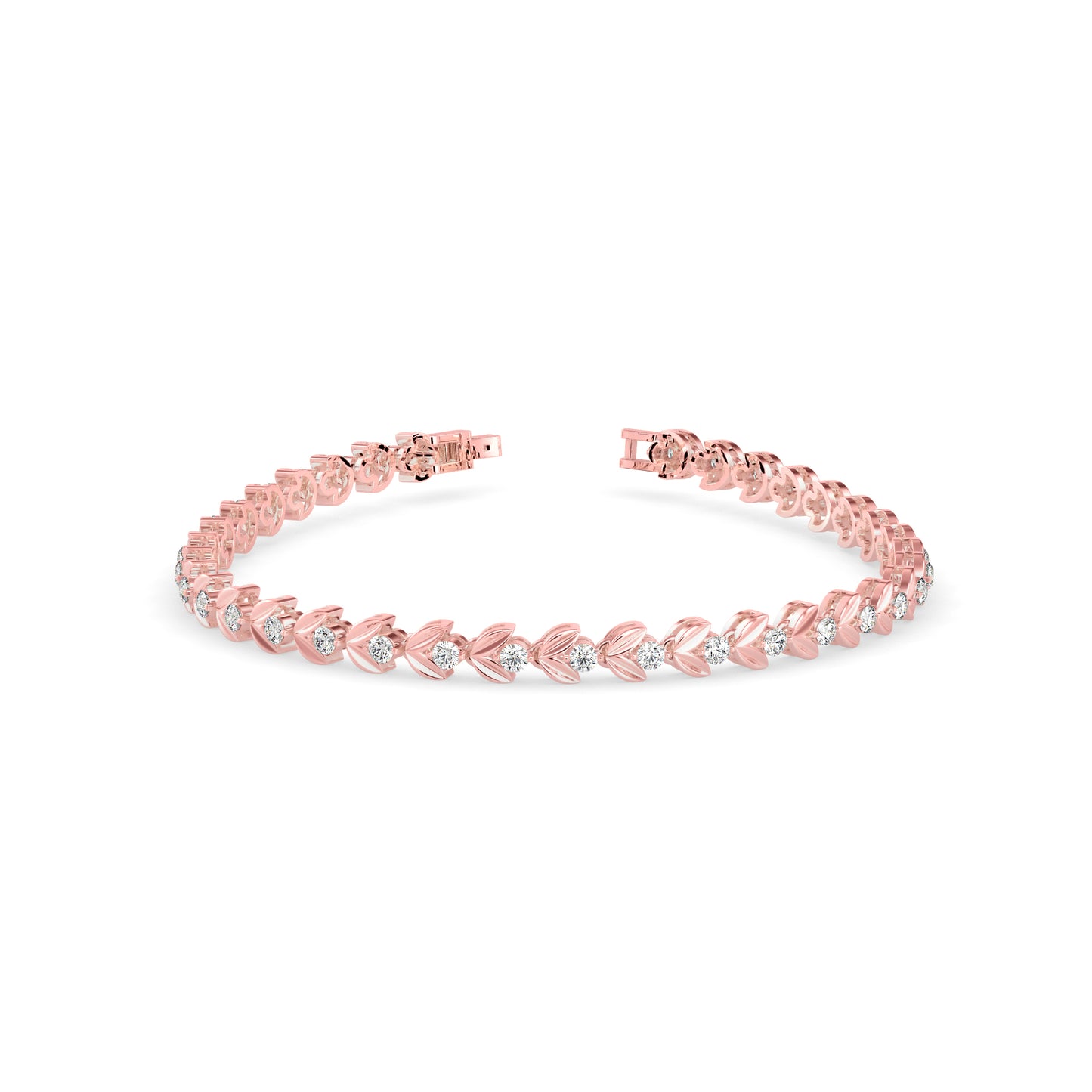 Heart Tennis Diamond Bracelet