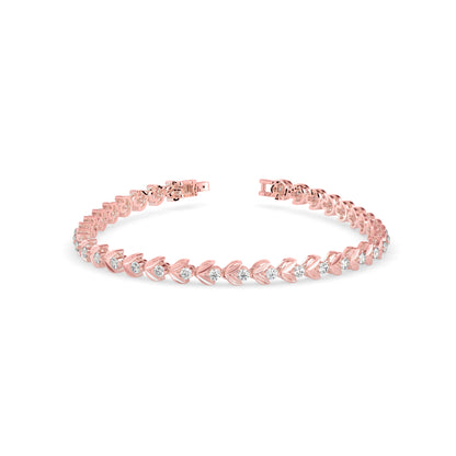 Heart Tennis Diamond Bracelet