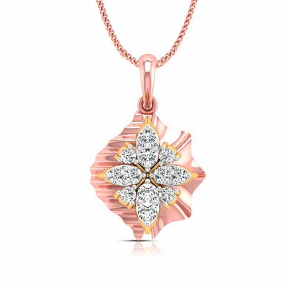 Fluted Kite Blossom Pendant - Origine Diamonds lab-grown diamond jewellery