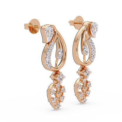 Peacock Blossom Drop Earrings