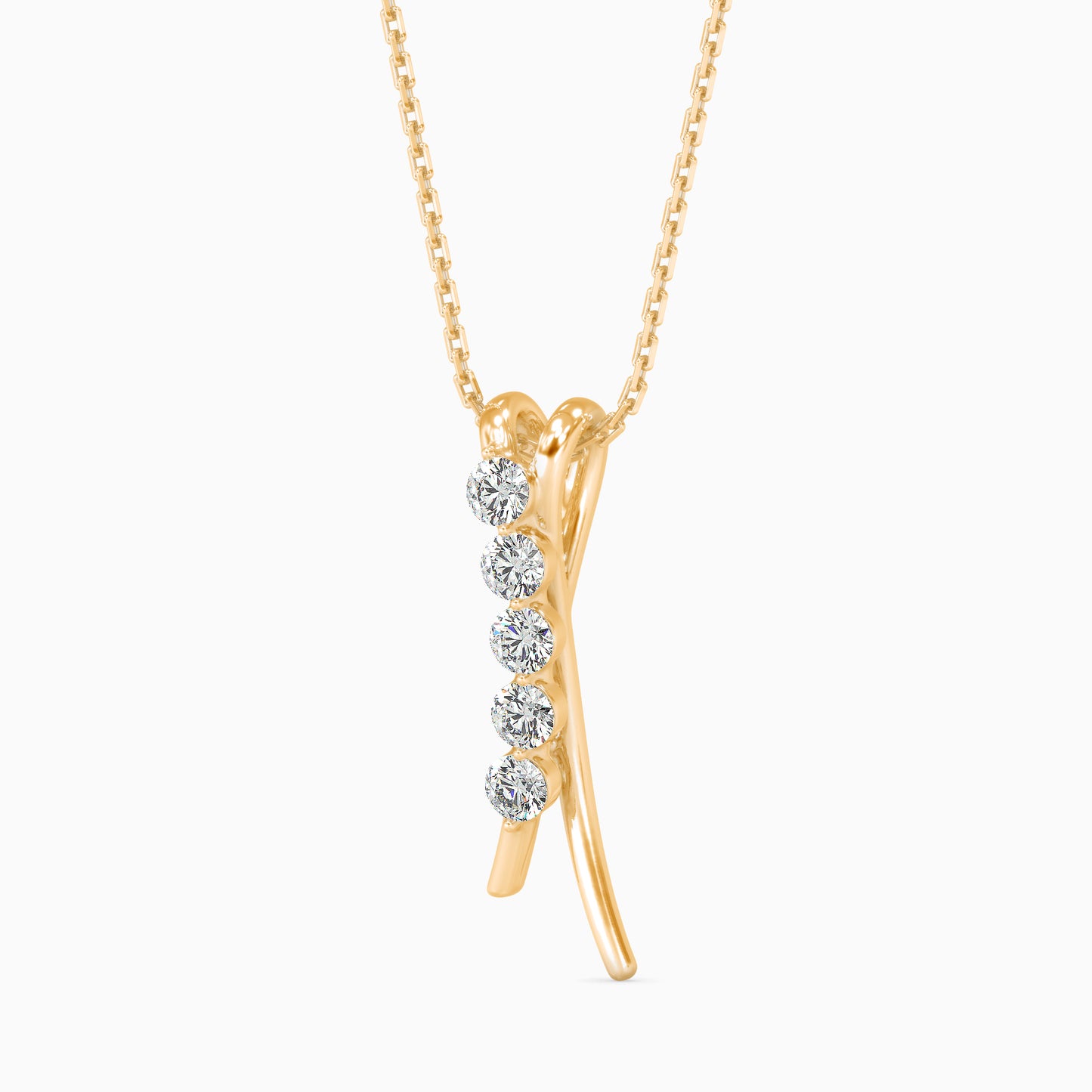 Diamond Journey Drop Pendant