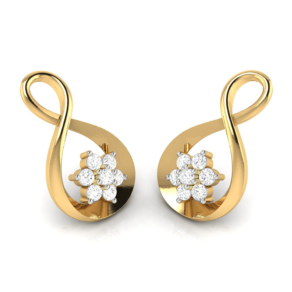 Infinity Floral Cluster Earrings