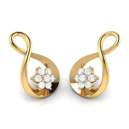 Infinity Floral Cluster Earrings