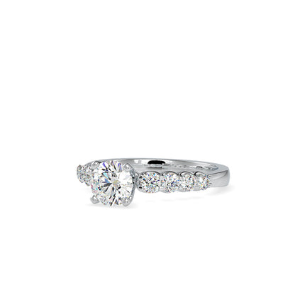 Graduated Accent Solitaire Ring
