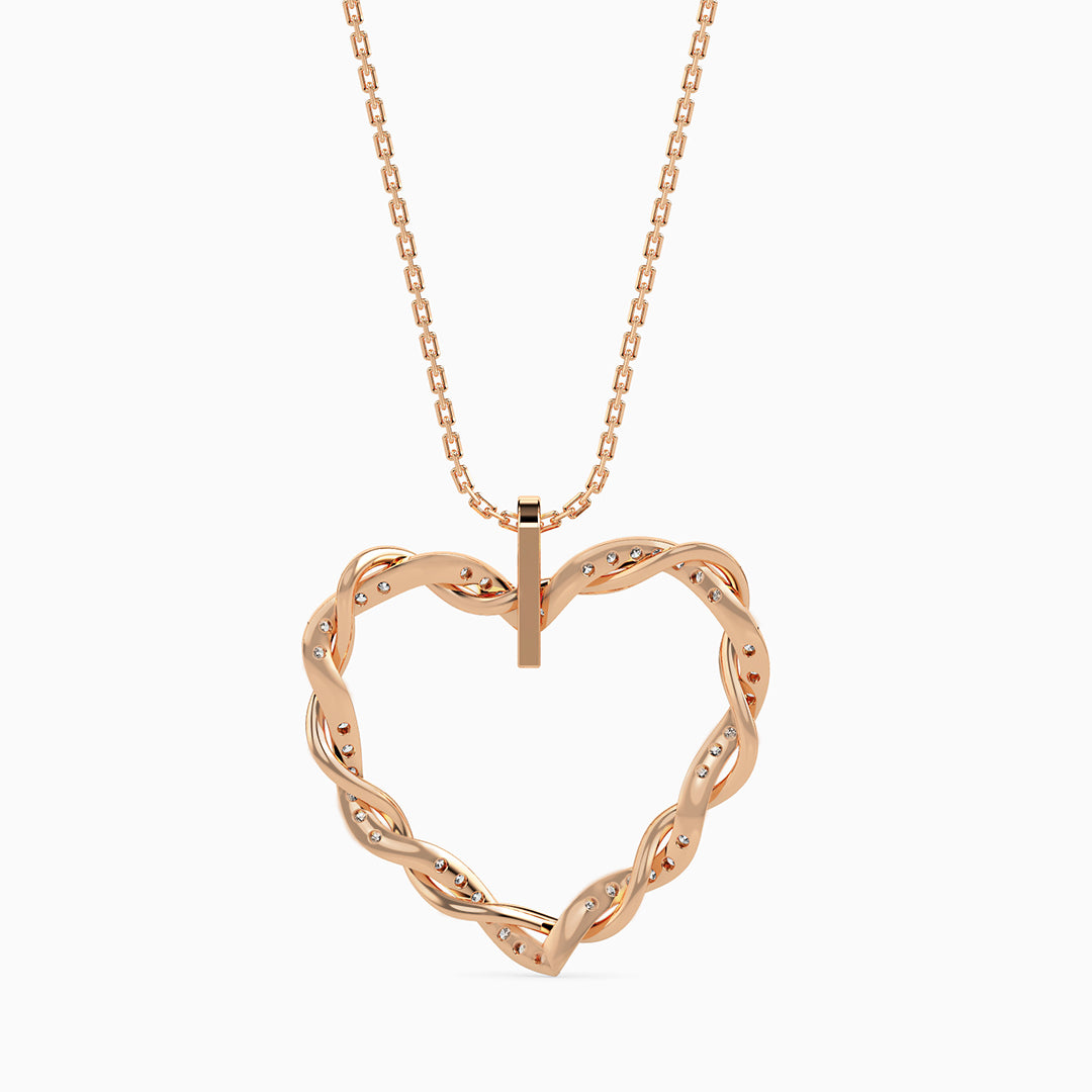 Twisted Heart Outline Pendant