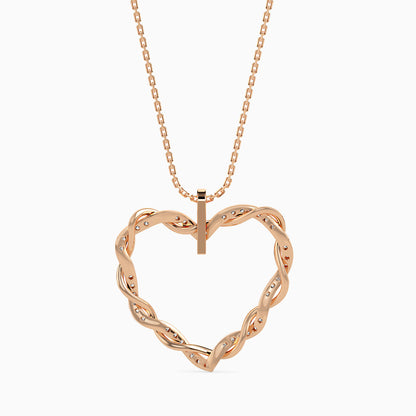 Twisted Heart Outline Pendant