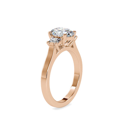 Oval Three-Stone Diamond Ring