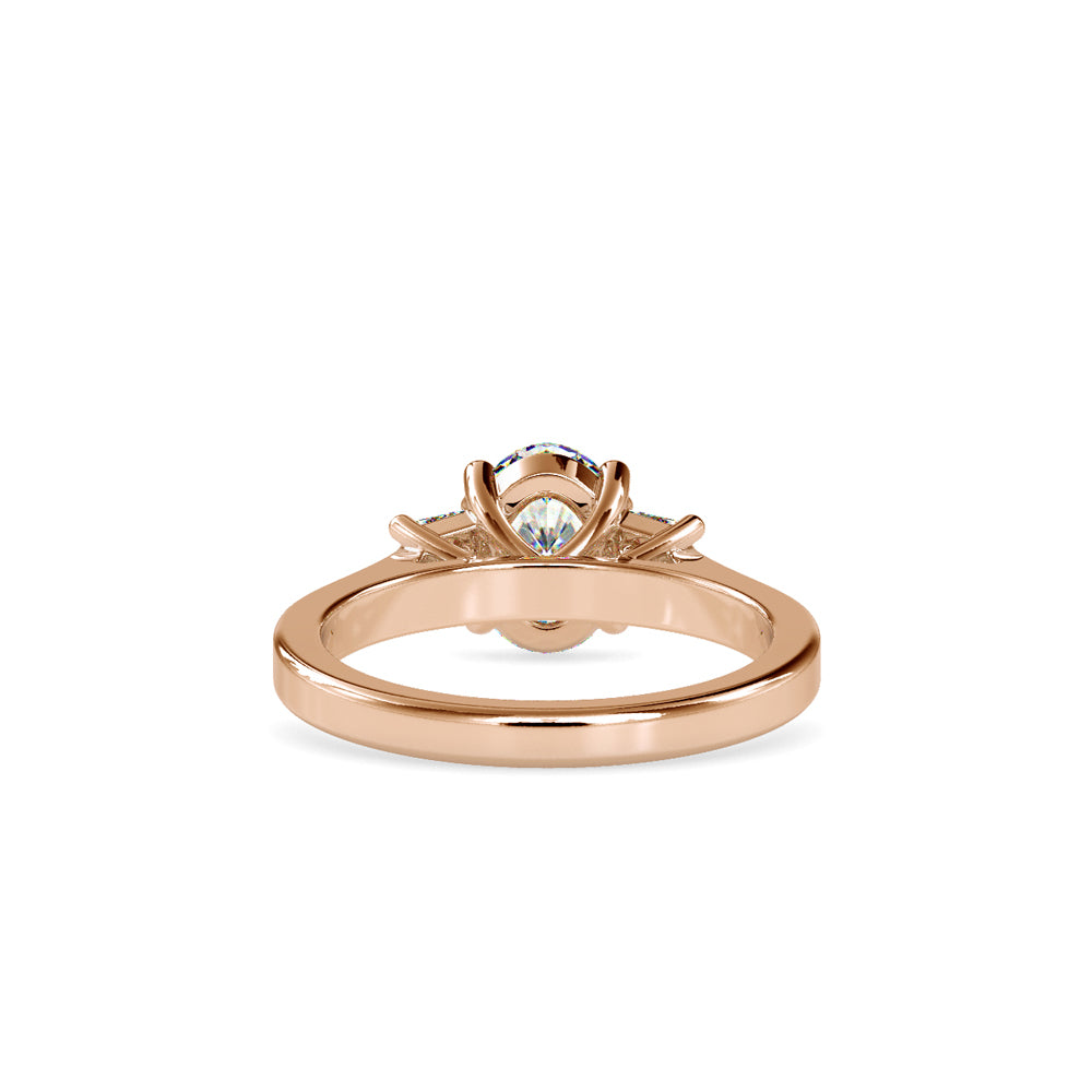 Oval Three-Stone Diamond Ring