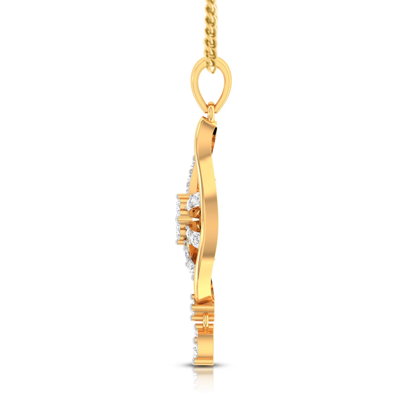 Floral Swirl Drop Pendant