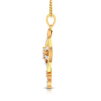Floral Swirl Drop Pendant