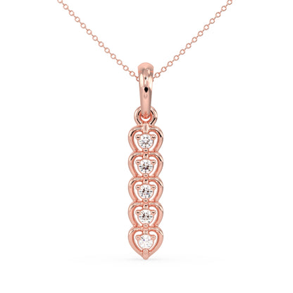 Graduated Heart Drop Pendant